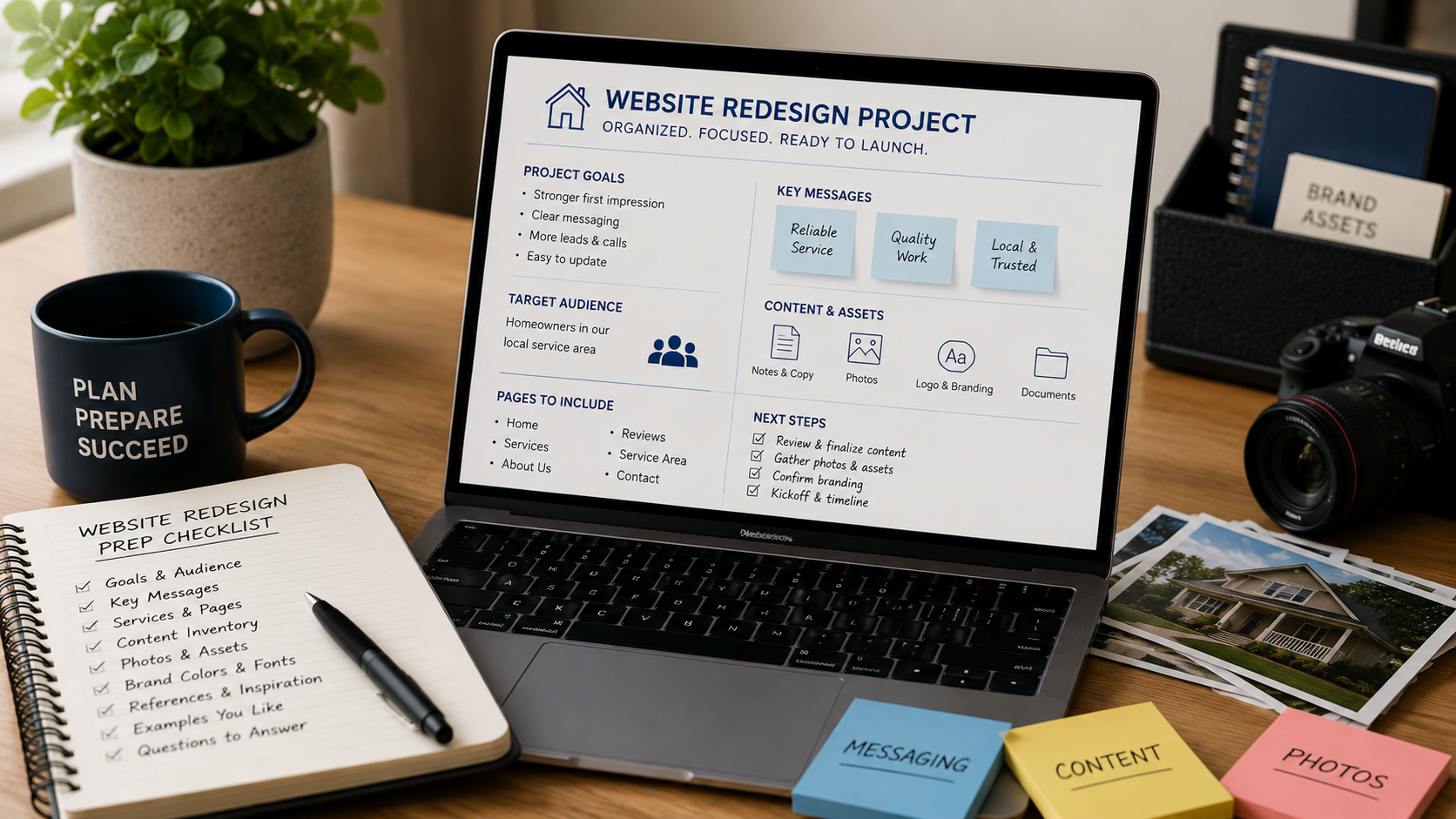 Illustration for the article: What to prepare before a website redesign.