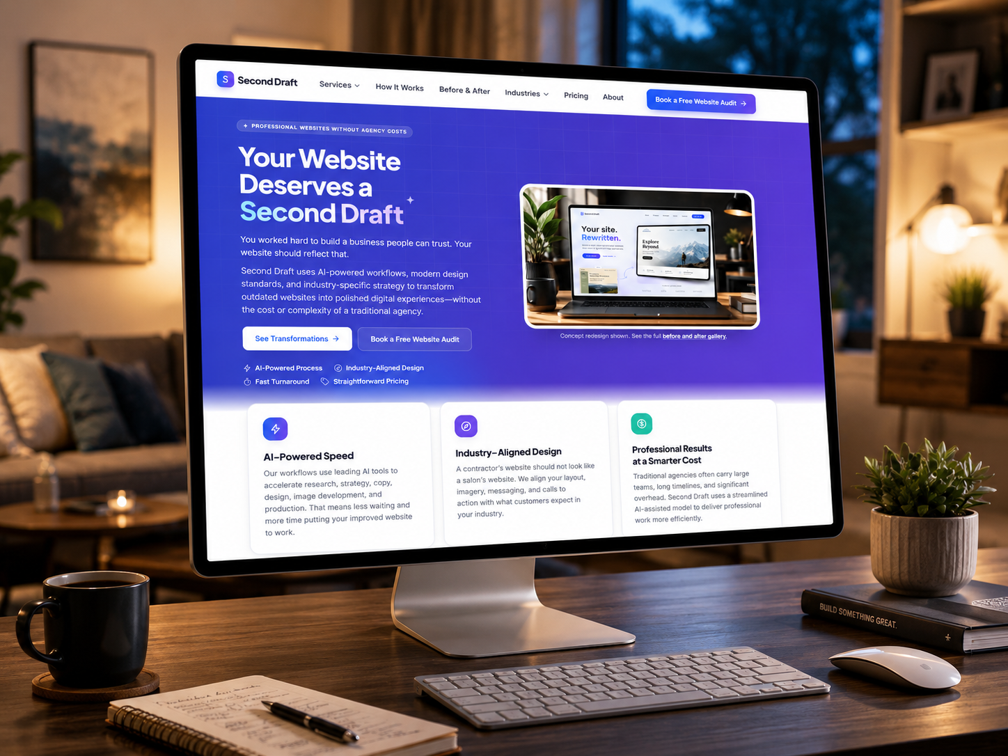 An overview of the deliverables included in a Second Draft website project.