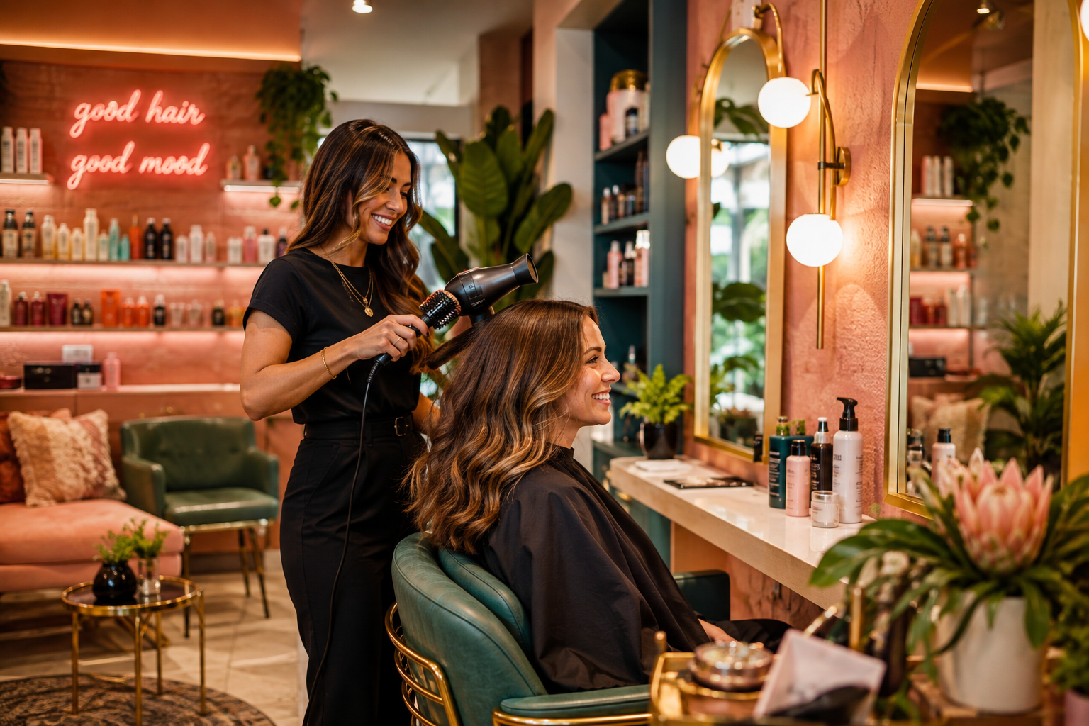 Beauty and wellness business, representing the industries Second Draft designs for.