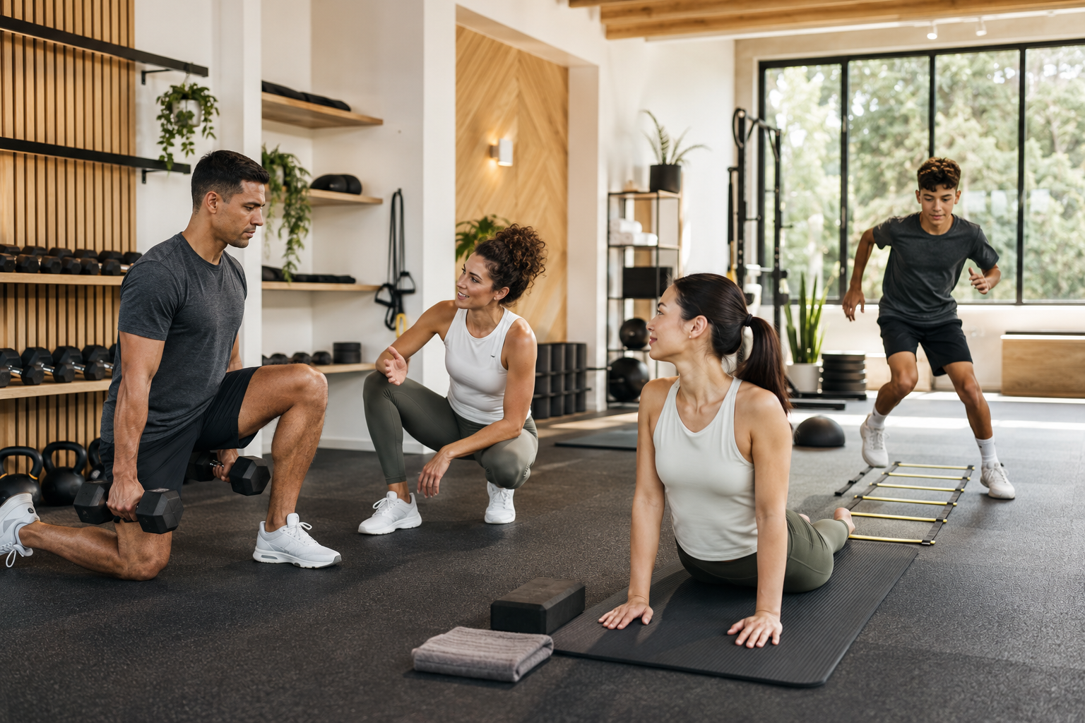 A fitness business, one of the industries Second Draft designs for.