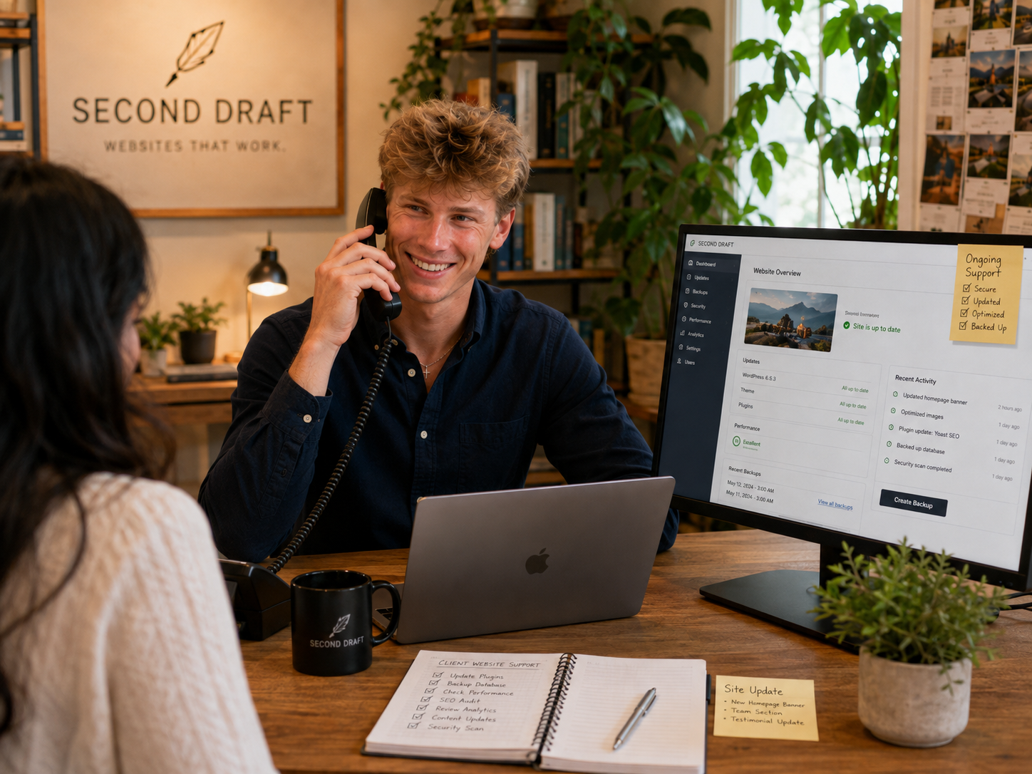 Ongoing website support work in progress at Second Draft.